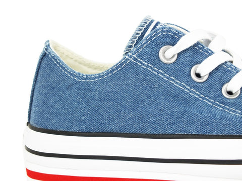 CONVERSE C.T. All Star Platform OX Blue Jeans White 563973C