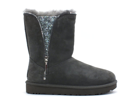 UGG W Classic Zip Boot Charcoal W1103764