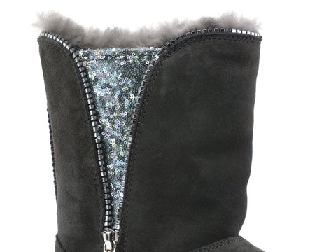 UGG W Classic Zip Boot Charcoal W1103764