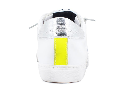 2STARS Sneaker Bianco Giallo Fluo 2SD2605