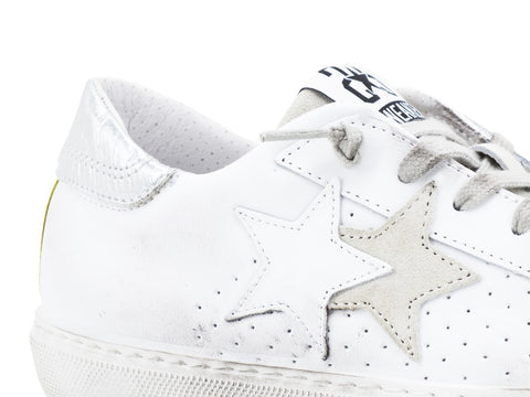 2STARS Sneaker Bianco Giallo Fluo 2SD2605