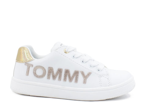TOMMY H. Sneaker White Gold T3A4-30618