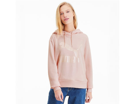 PUMA Classic Logo Hoody Felpa Rosewater Metallic 59520187