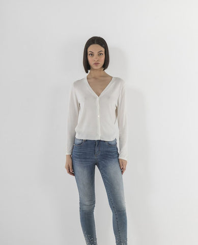 MARKUP Cardigan Bottoni Panna MW76004
