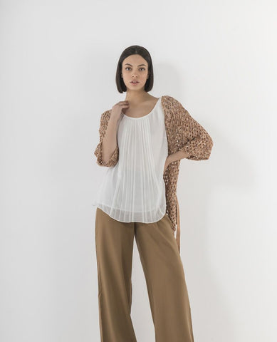 MARKUP Cardigan Traforato Tabacco MW76015