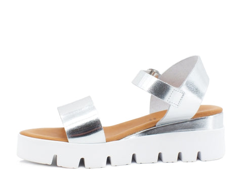 JIUDIT Sandalo Zeppa Argento 40735