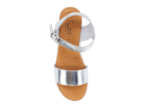 JIUDIT Sandalo Zeppa Argento 40735