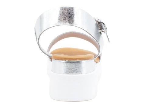 JIUDIT Sandalo Zeppa Argento 40735