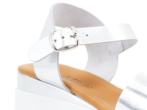 JIUDIT Sandalo Zeppa Argento 40735
