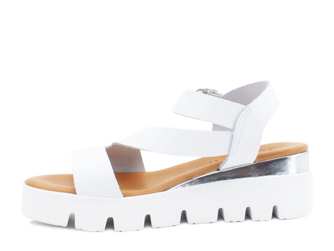 JIUDIT Sandalo Zeppa Bianco 40844