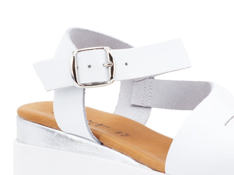 JIUDIT Sandalo Zeppa Bianco 40844