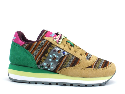 SAUCONY Jazz Triple W-Smu Limited Edition Sneakers Brown Green Pink S60497-7