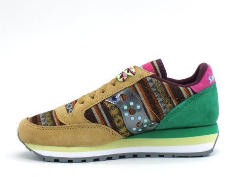 SAUCONY Jazz Triple W-Smu Limited Edition Sneakers Brown Green Pink S60497-7