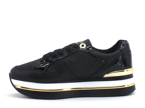 GUESS Sneakers Platform Glitter Black FL5DLYFAM12