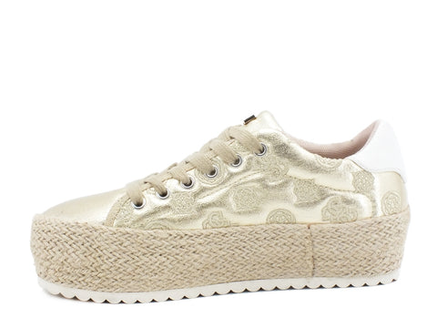 GUESS Sneakers Platform Corda Loghi Gold FL6MRLFAL12G