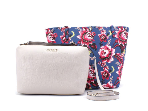 GUESS Alby Borsa Shopper Fiori Floreal Stone FL745523