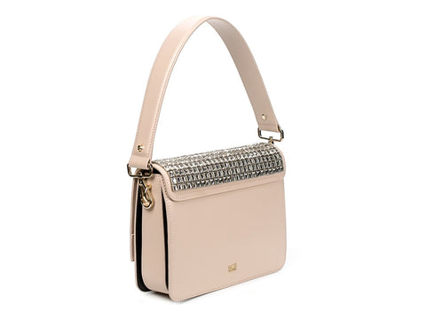 CAVALLI Class Milano Bag Borsa Pelle Nude White CLN009