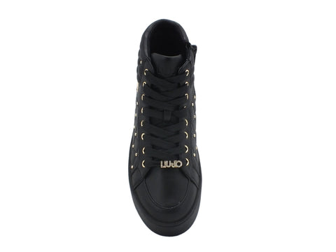 LIU JO Silvia 24 Sneakers Mid Borchiette Black BF0089EX055