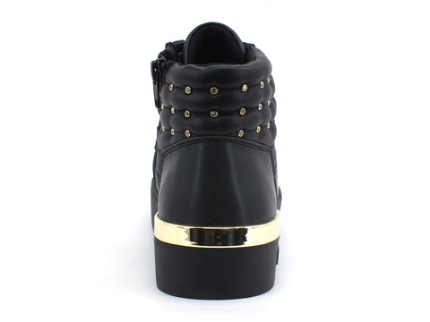 LIU JO Silvia 24 Sneakers Mid Borchiette Black BF0089EX055