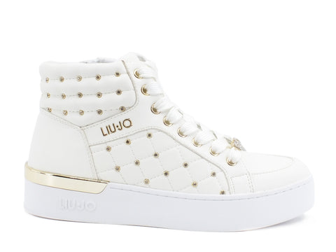 LIU JO Silvia 24 Sneakers Mid Borchiette White BF0089EX055