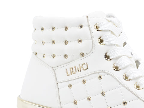 LIU JO Silvia 24 Sneakers Mid Borchiette White BF0089EX055