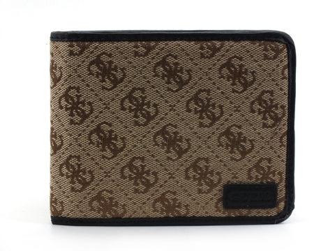 GUESS Portafoglio Loghi Uomo Tessuto Brown SMDNLJLEA20