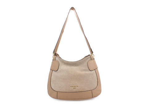 NANNINI Casual Suede Borsa Bag Pelle Beige 16186A