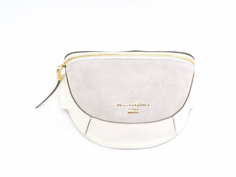 NANNINI Casual Suede Marsupio Off White 16270A