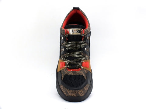 LIU JO Karlie Revolution 26 Sneakers Trekking Zeppa Black Brown BF0095EX066