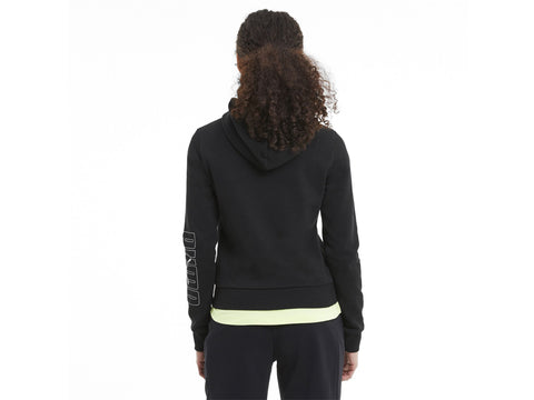 PUMA Rebel Full Zip Hoodie Felpa Donna Black 583567 01