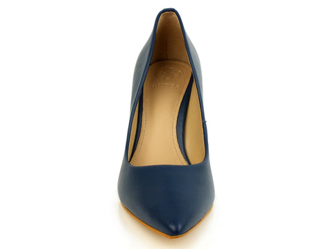 GUESS dècolletè punta tacco a spillo 8cm BLU PELLE FLBNN1LEA08BL