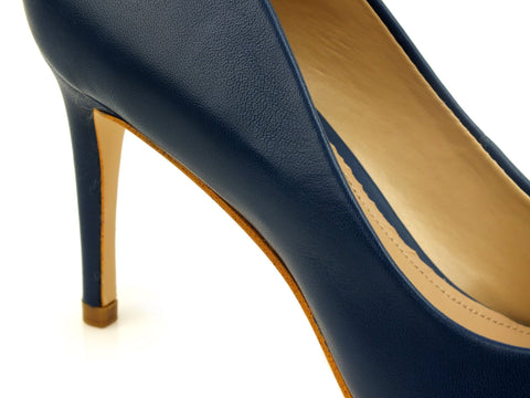GUESS dècolletè punta tacco a spillo 8cm BLU PELLE FLBNN1LEA08BL