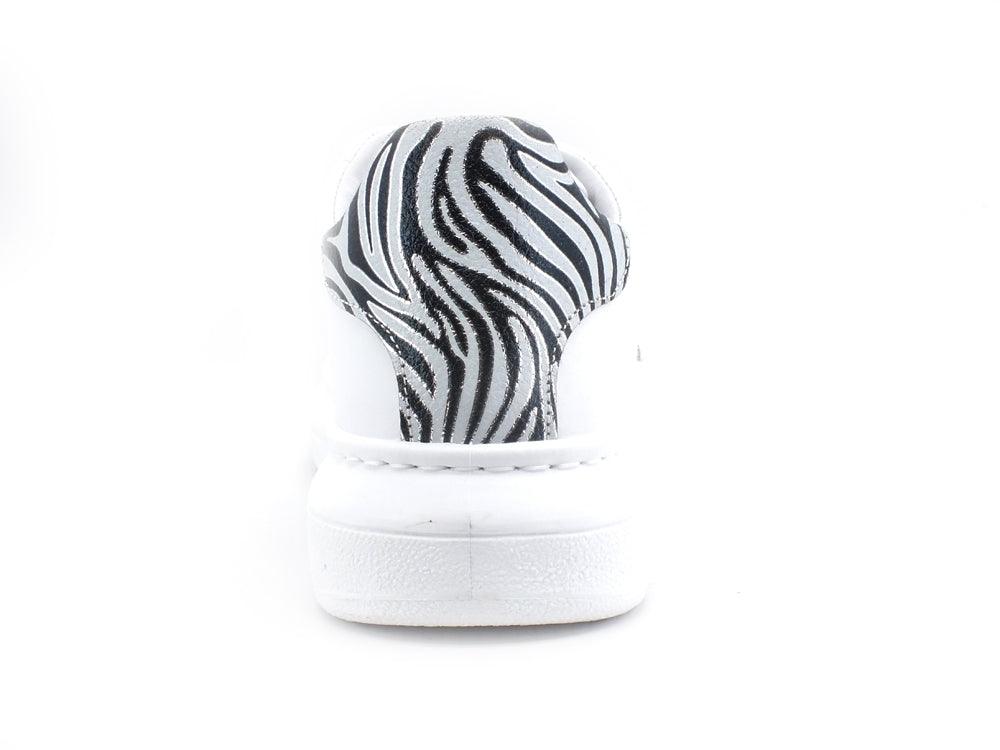 2STAR Sneaker Low Princess Zebra Laminato Bianco Nero 2SD3255 - Sandrini Calzature e Abbigliamento