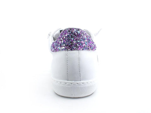 2STAR Sneaker Low Retro Glitter White Violet 2SD3413 - Sandrini Calzature e Abbigliamento