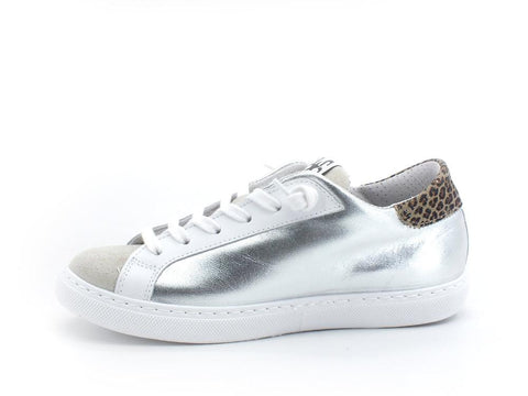 2STAR Sneaker Low Suede Retro Leo Silver White Grey 2SD3408 - Sandrini Calzature e Abbigliamento