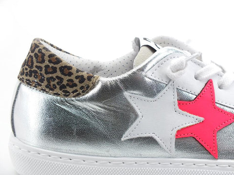2STAR Sneaker Low Suede Retro Leo Silver White Grey 2SD3408 - Sandrini Calzature e Abbigliamento