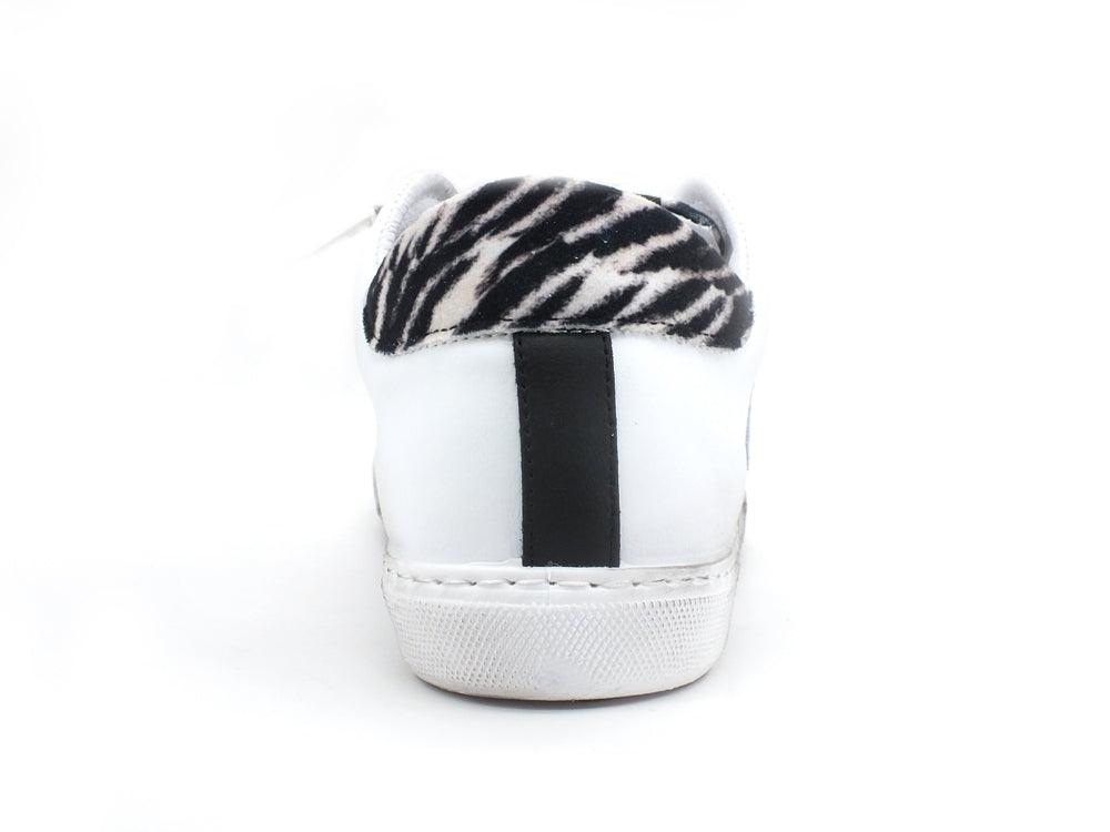 2STAR Sneaker Low Zebra Bianco Argento 2SD3219 - Sandrini Calzature e Abbigliamento