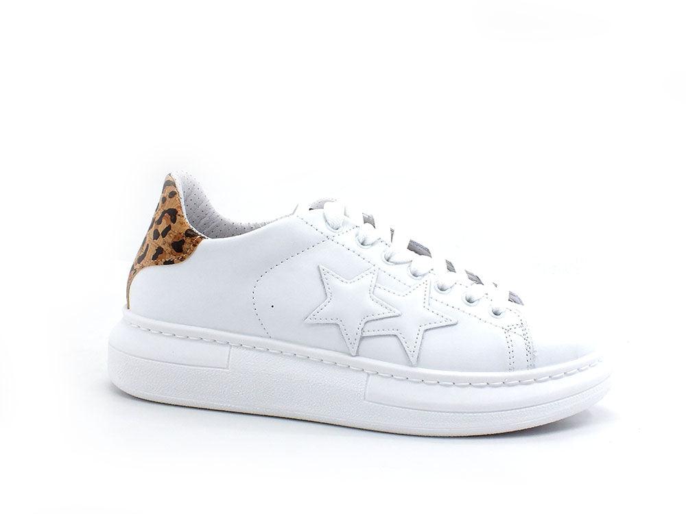 2STAR Sneaker Princess Retro White Leopard 2SD3469 - Sandrini Calzature e Abbigliamento