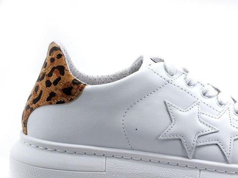 2STAR Sneaker Princess Retro White Leopard 2SD3469 - Sandrini Calzature e Abbigliamento