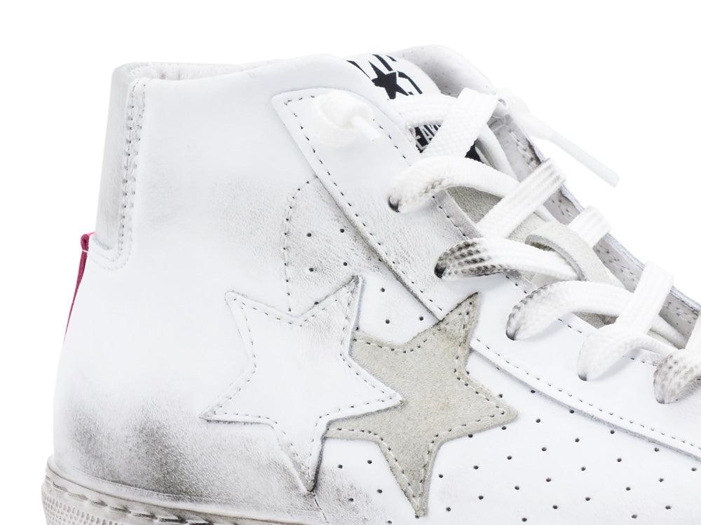 2STARS Sneaker Bianco Ghiaccio Fuxia 2SD2750 - Sandrini Calzature e Abbigliamento