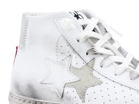 2STARS Sneaker Bianco Ghiaccio Fuxia 2SD2750 - Sandrini Calzature e Abbigliamento