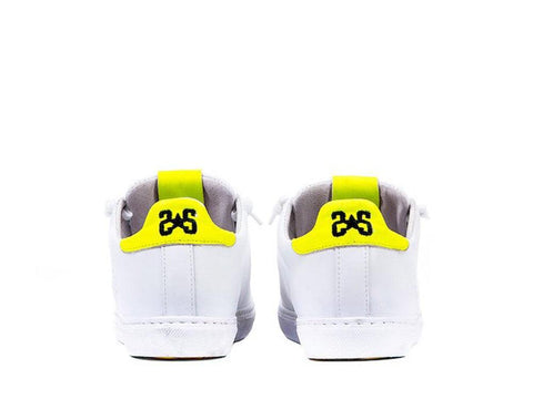 2STARS Sneakers Bianco Giallo Fluo 2SU1890 - Sandrini Calzature e Abbigliamento