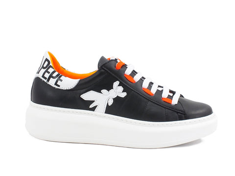 PATRIZIA PEPE Sneakers Donna Logo Nero Orange 2V9708-A3KW