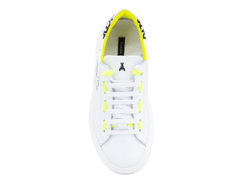 PATRIZIA PEPE Sneakers Donna Logo Bianco Yellow 2V9708-A3KW