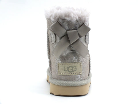 UGG T Mini Bailey Bow II Shimmer Stivaletto Grey Goat T1116173T