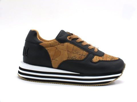 ALVIERO MARTINI 1A CLASSE Sneakers Nero Geo Beige P3A4-10711