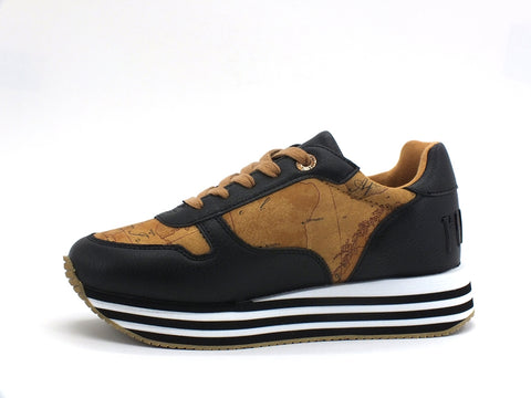 ALVIERO MARTINI 1A CLASSE Sneakers Nero Geo Beige P3A4-10711
