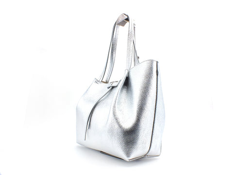 PATRIZIA PEPE Borsa Laminata Silver 2V8895-A4U8S