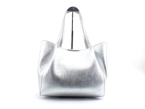 PATRIZIA PEPE Borsa Laminata Silver 2V8895-A4U8S