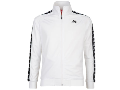 KAPPA 222 Banda Anniston Slim Felpa White Black 301EFU0